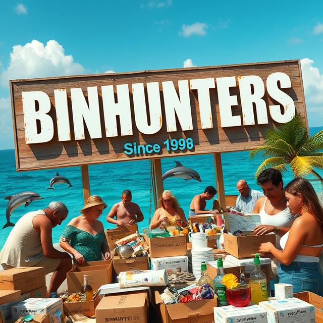 The BinHunters family sorting and listing items in Sarasota