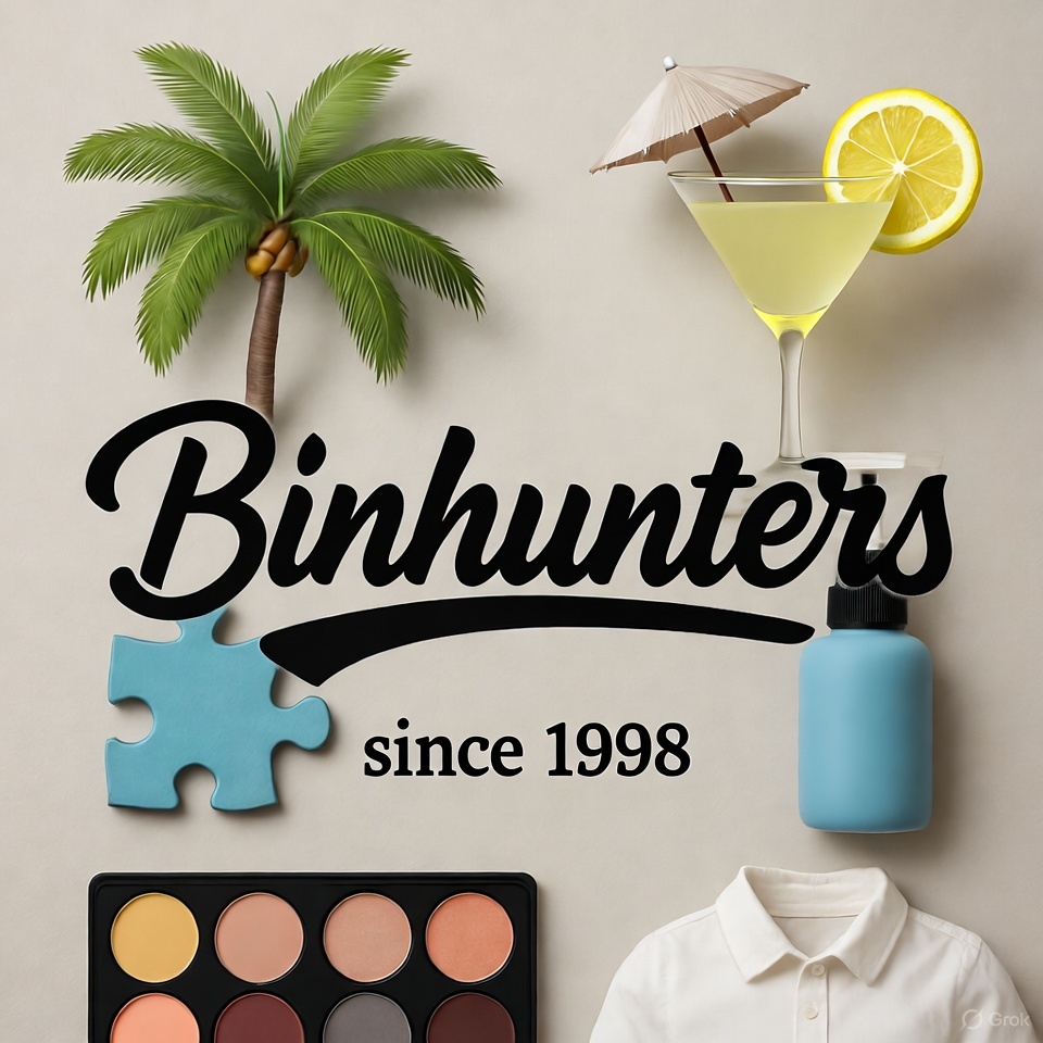 BinHunters.com logo – puzzles, beauty, clothing, Sarasota